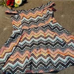 NB off the shoulder chevron skater dress 👗